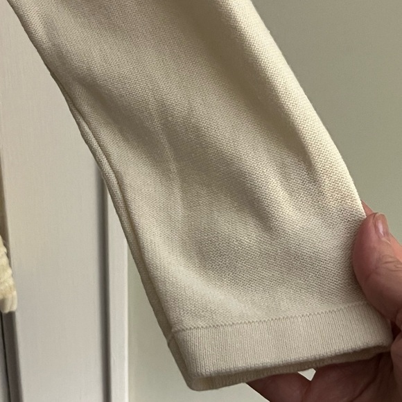 Soft Surroundings Cotton Knit Cowl Neck Sweater Tunic Cream Size Medium - Picture 4 of 12